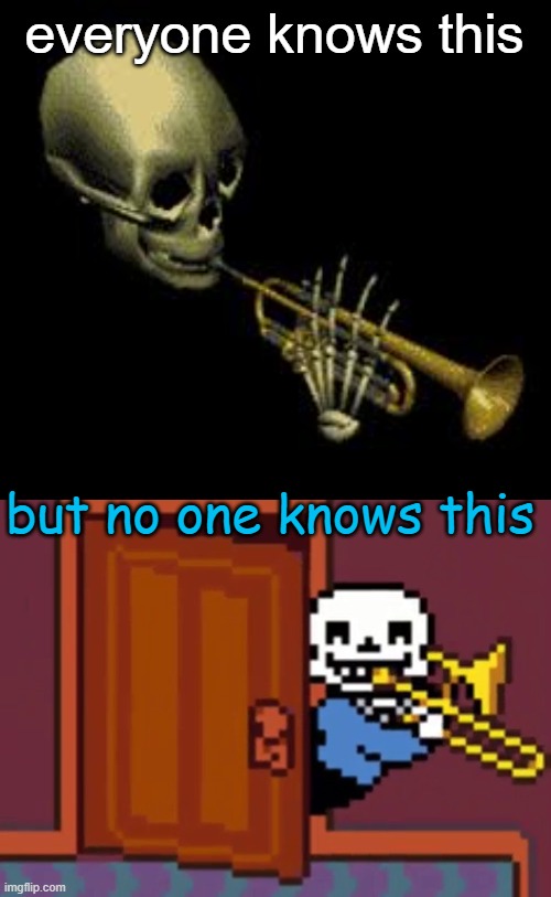 *sad sans doot noises* | everyone knows this; but no one knows this | image tagged in doot | made w/ Imgflip meme maker