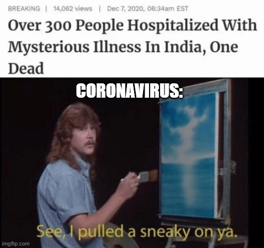 CORONAVIRUS: | image tagged in i pulled a sneaky | made w/ Imgflip meme maker