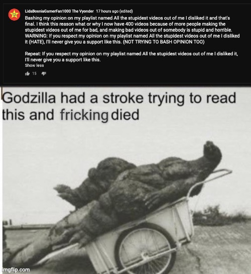 Lawl | image tagged in godzilla had a stroke trying to read this and fricking died | made w/ Imgflip meme maker