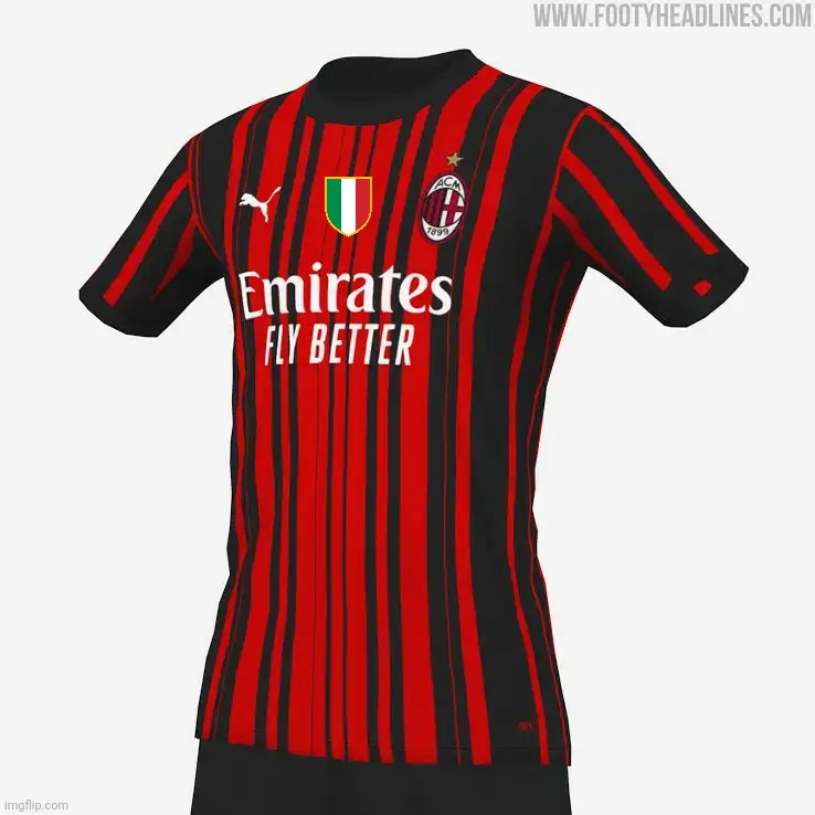 La nuova maglietta del Milan per stagione 2021-2022 | image tagged in memes,football,soccer,ac milan | made w/ Imgflip meme maker
