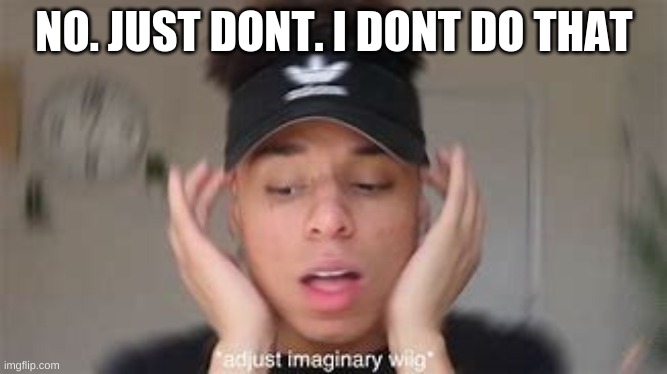 smexy | NO. JUST DONT. I DONT DO THAT | image tagged in smexy | made w/ Imgflip meme maker