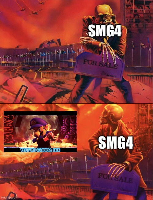 Skeleton Looking at Explosion | SMG4; SMG4 | image tagged in skeleton looking at explosion,smg4,memes,smg3 | made w/ Imgflip meme maker