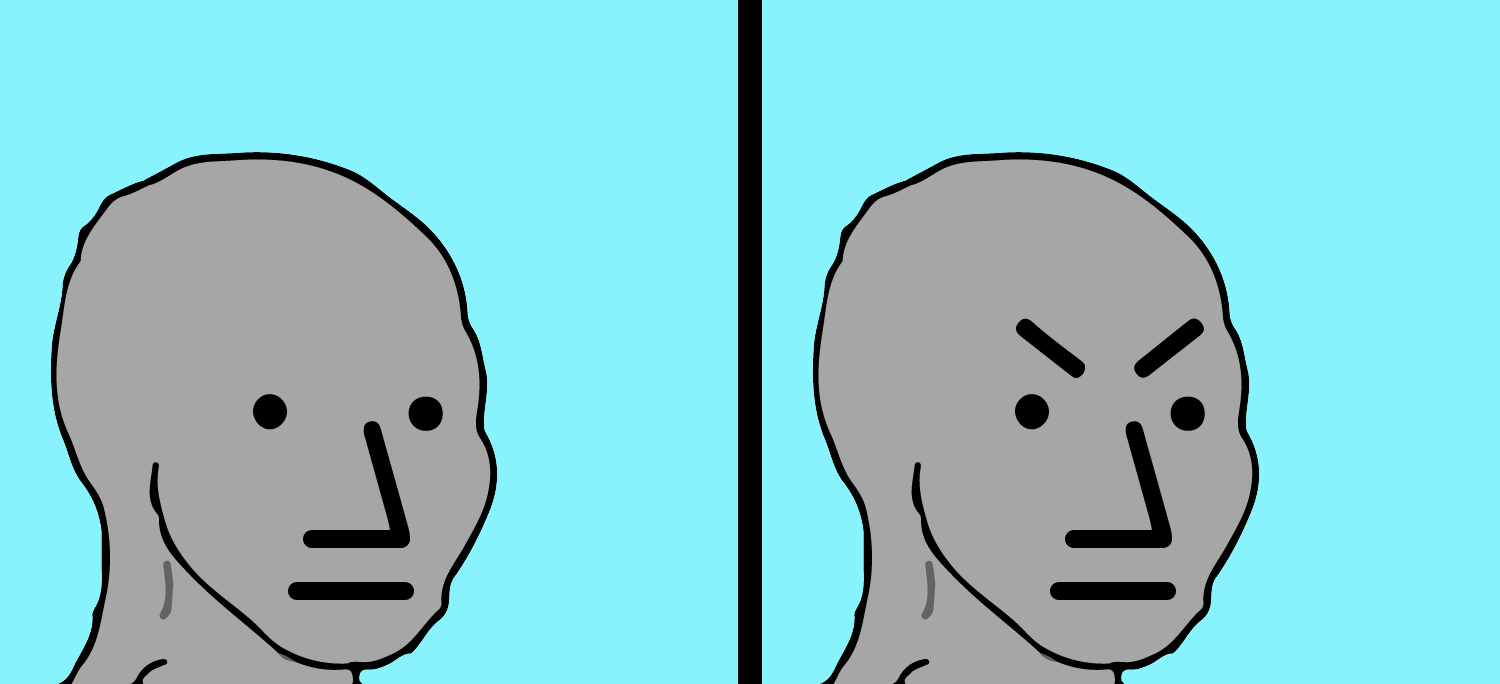 Angry NPC bottom two Latest Memes Imgflip