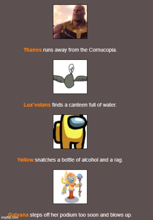 Bloodbath (6) | image tagged in hunger games | made w/ Imgflip meme maker