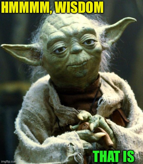 Star Wars Yoda Meme | HMMMM, WISDOM THAT IS | image tagged in memes,star wars yoda | made w/ Imgflip meme maker