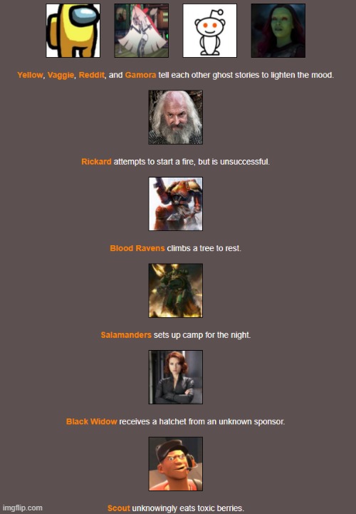 Night 2 (3) | image tagged in hunger games | made w/ Imgflip meme maker