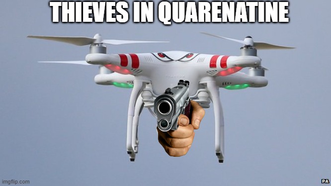 Drones | THIEVES IN QUARENATINE | image tagged in drones | made w/ Imgflip meme maker