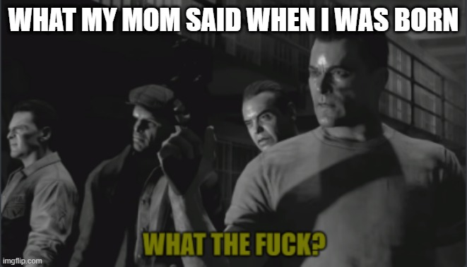 what the frick? | WHAT MY MOM SAID WHEN I WAS BORN | image tagged in what the frick | made w/ Imgflip meme maker