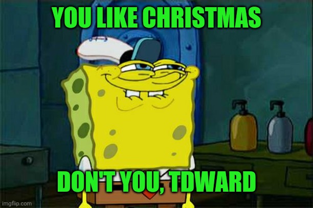 Don't You Squidward Meme | YOU LIKE CHRISTMAS DON'T YOU, TDWARD | image tagged in memes,don't you squidward | made w/ Imgflip meme maker