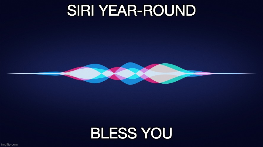 siri | SIRI YEAR-ROUND BLESS YOU | image tagged in siri | made w/ Imgflip meme maker