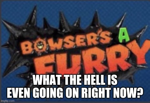 Why are the alts spamming? | WHAT THE HELL IS EVEN GOING ON RIGHT NOW? | image tagged in bowser's a furry | made w/ Imgflip meme maker
