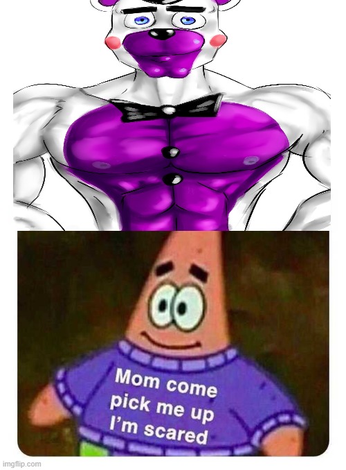 BUFF HELPY HAS RETURNED | image tagged in patrick mom come pick me up i'm scared | made w/ Imgflip meme maker
