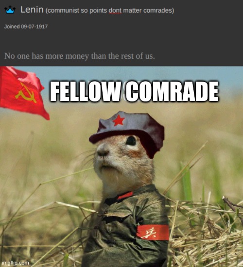 FELLOW COMRADE | made w/ Imgflip meme maker