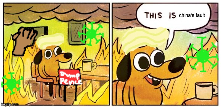 asdf | china's fault | image tagged in memes,this is fine | made w/ Imgflip meme maker