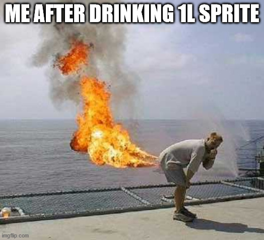 BOOM | ME AFTER DRINKING 1L SPRITE | image tagged in memes,darti boy | made w/ Imgflip meme maker