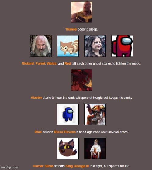 Night 4 (2) | image tagged in hunger games | made w/ Imgflip meme maker