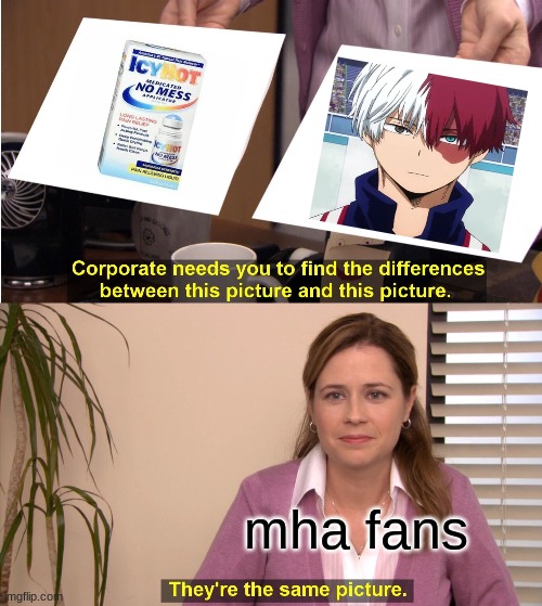 i just had to.. | mha fans | image tagged in memes,they're the same picture | made w/ Imgflip meme maker