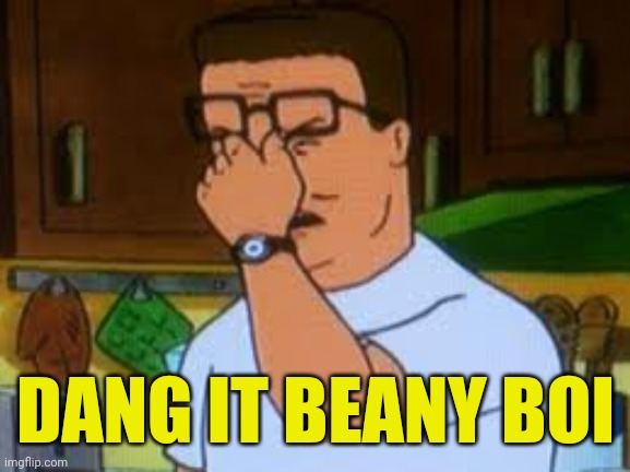 Hank hill | DANG IT BEANY BOI | image tagged in hank hill | made w/ Imgflip meme maker