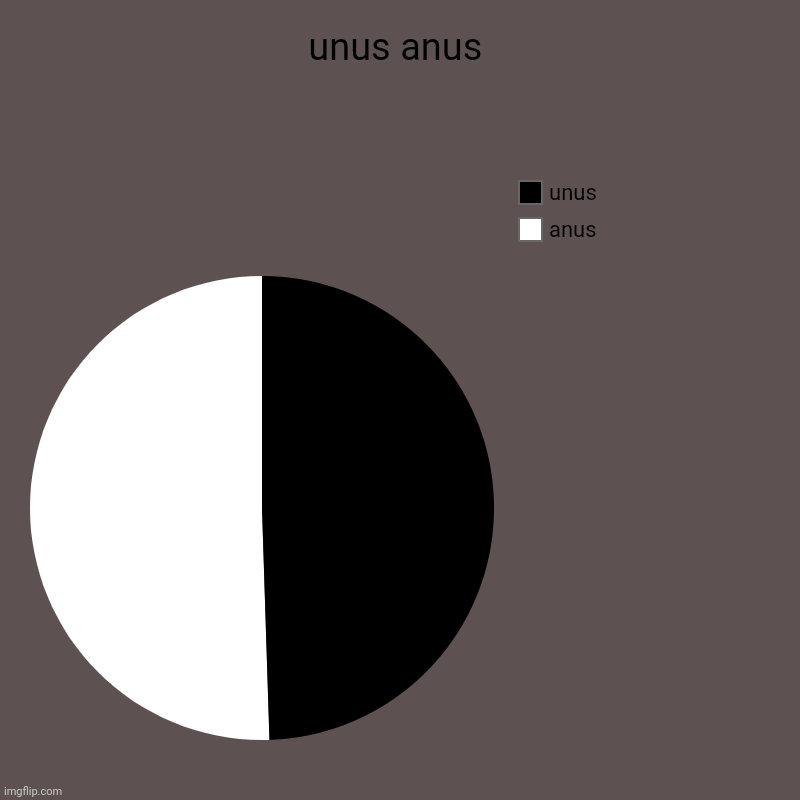 unus anus | unus anus | anus, unus | image tagged in charts,pie charts | made w/ Imgflip chart maker
