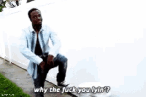 Why tf u lyin | image tagged in why tf u lyin | made w/ Imgflip meme maker