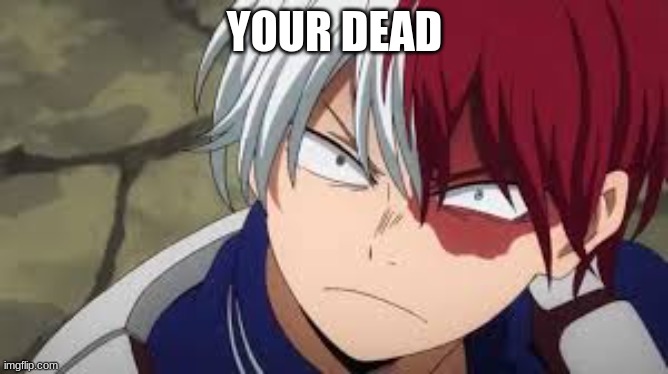 Angry todoroki | YOUR DEAD | image tagged in angry todoroki | made w/ Imgflip meme maker