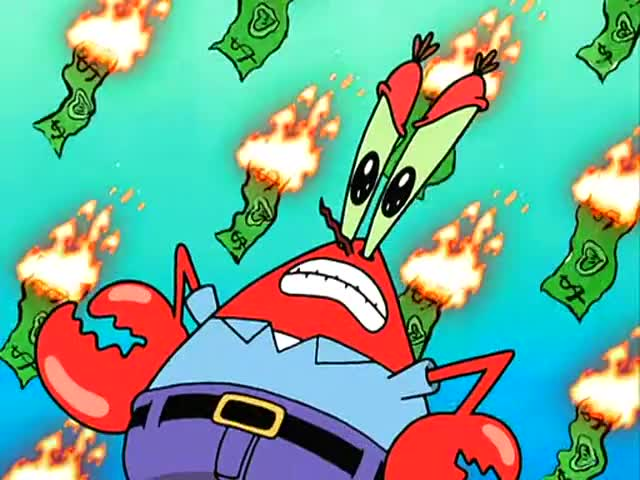 Pissed off Mr Krabs Blank Meme Template