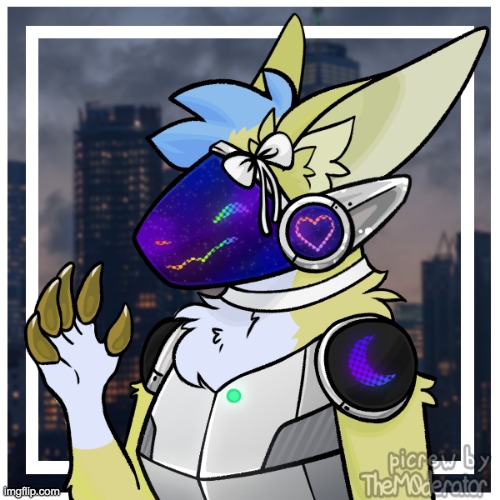 Made a proto in picrew! | image tagged in protogen | made w/ Imgflip meme maker