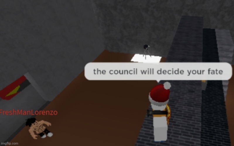 The council will decide his fate | image tagged in roblox meme,the council will decide your fate | made w/ Imgflip meme maker