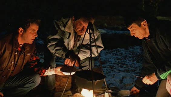 Star Trek V campfire scene Blank Meme Template