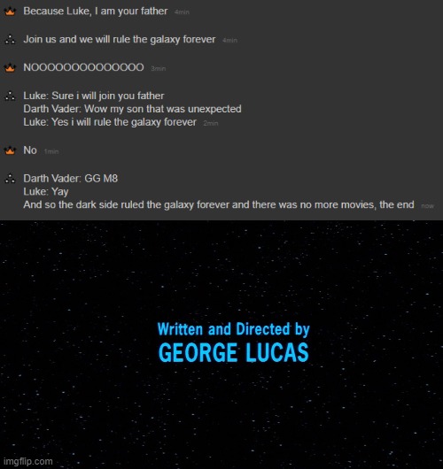 An epik star wars ending | made w/ Imgflip meme maker