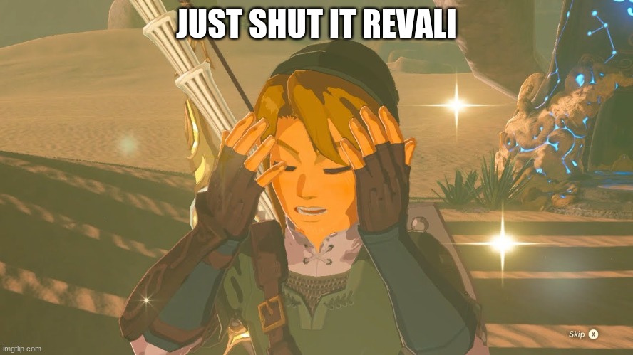 Link WTF | JUST SHUT IT REVALI | image tagged in link wtf | made w/ Imgflip meme maker