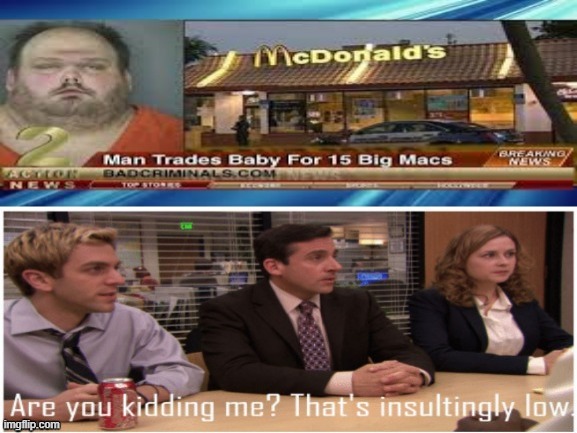 man trades baby for big mac