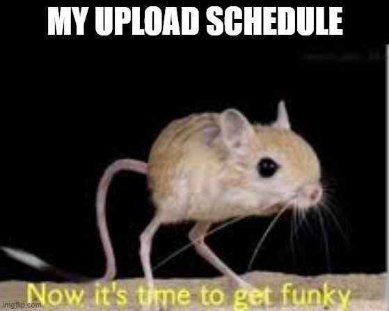 my uploads | MY UPLOAD SCHEDULE | image tagged in lets get funky | made w/ Imgflip meme maker