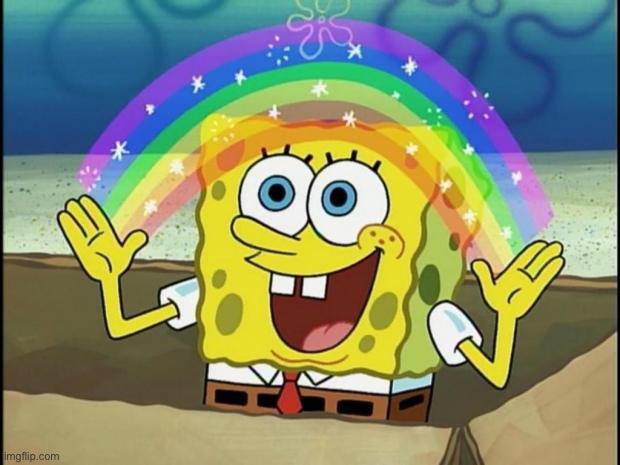 Rainbow Spongebob | image tagged in rainbow spongebob | made w/ Imgflip meme maker