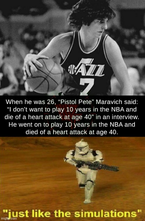 Pistol Pete | image tagged in lol,sports,heart attack | made w/ Imgflip meme maker