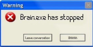 Brain.exe has stopped Blank Meme Template