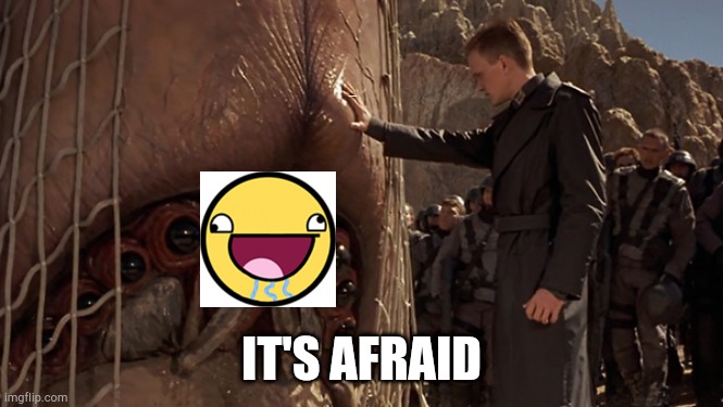 It's Afraid | ALEXFLEISCHER; IT'S AFRAID | image tagged in it's afraid | made w/ Imgflip meme maker