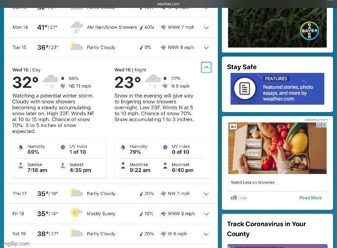 So I was just looking at the weather forecast for Easton, pa where I live and I fugging saw this