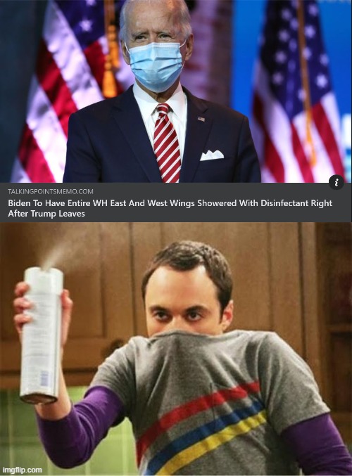 Sheldon go away spray: works on Donalds and commonly associated bugs | image tagged in biden covid-19 transition,sheldon - go away spray,covid-19,coronavirus,white house,election 2020 | made w/ Imgflip meme maker