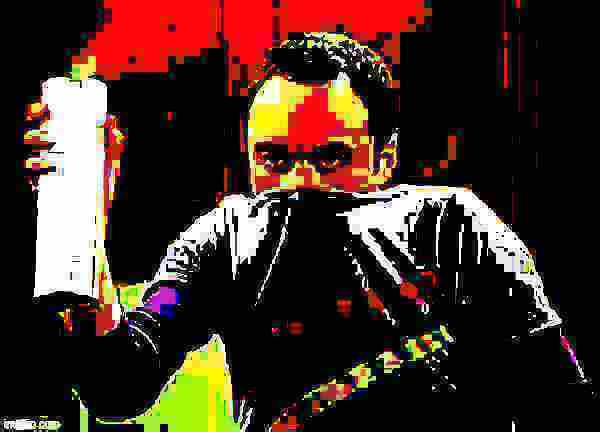 High Quality Sheldon go away spray sharpened jpeg max degrade deep-fried Blank Meme Template