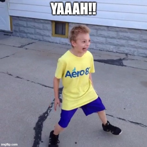 Kid on crack | YAAAH!! | image tagged in kid on crack | made w/ Imgflip meme maker