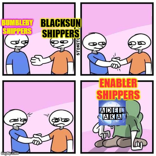 Handshake | BLACKSUN SHIPPERS; BUMBLEBY SHIPPERS; ENABLER SHIPPERS | image tagged in handshake,rwby | made w/ Imgflip meme maker