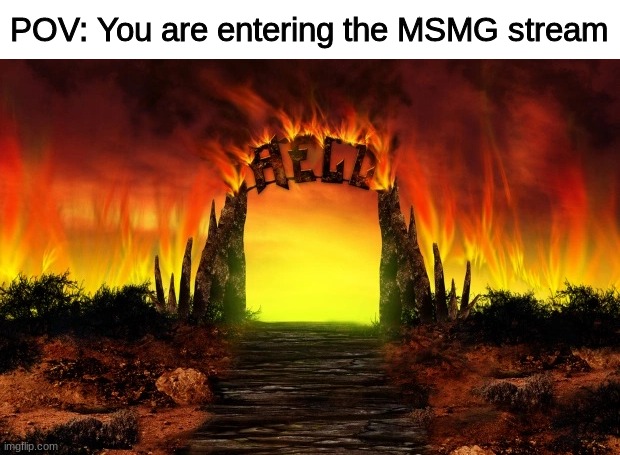 POV: You are entering the MSMG stream | made w/ Imgflip meme maker