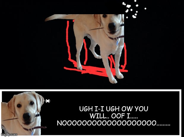 you killed me | UGH I-I UGH OW YOU WILL.. OOF I..... NOOOOOOOOOOOOOOOOOOO......... | image tagged in black background | made w/ Imgflip meme maker