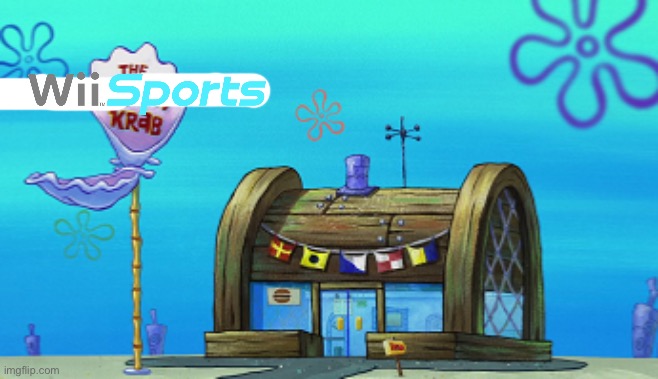 The Wii Sports Krab | image tagged in wii sports,the krusty krab,spongebob,wii,memes | made w/ Imgflip meme maker