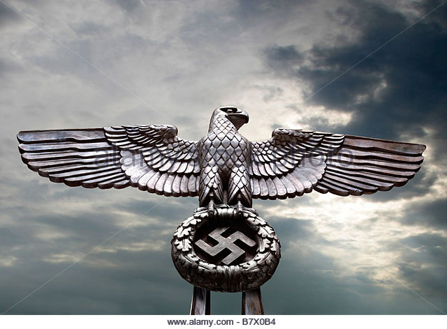 Nazi Eagle Sculpture Clutching A Wreath With Swastika Blank Meme Template