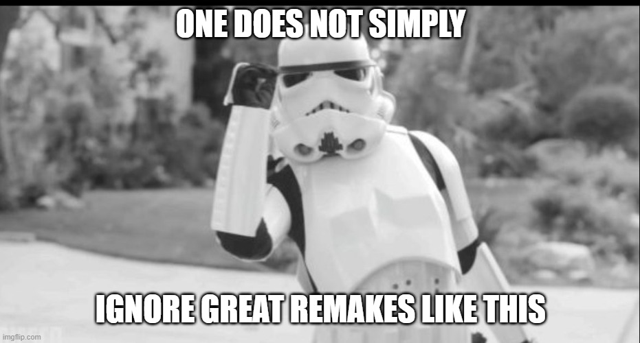 one does not | ONE DOES NOT SIMPLY; IGNORE GREAT REMAKES LIKE THIS | image tagged in one does not simply stormtrooper,remake | made w/ Imgflip meme maker