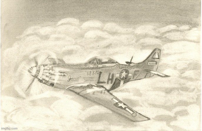 P-51 drawing I made! Submitted for the P-51 drawing contest! | image tagged in drawing | made w/ Imgflip meme maker