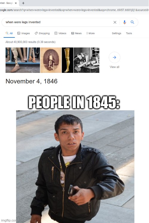true story | PEOPLE IN 1845: | image tagged in blank white template | made w/ Imgflip meme maker