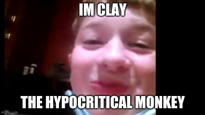 but clay tho | IM CLAY; THE HYPOCRITICAL MONKEY | image tagged in but clay tho | made w/ Imgflip meme maker